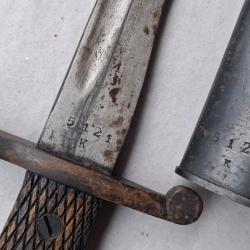 Ba&iuml;onnette espagnole Mauser "Bolo" M1941 - Monomatricule - Marquage Toledo