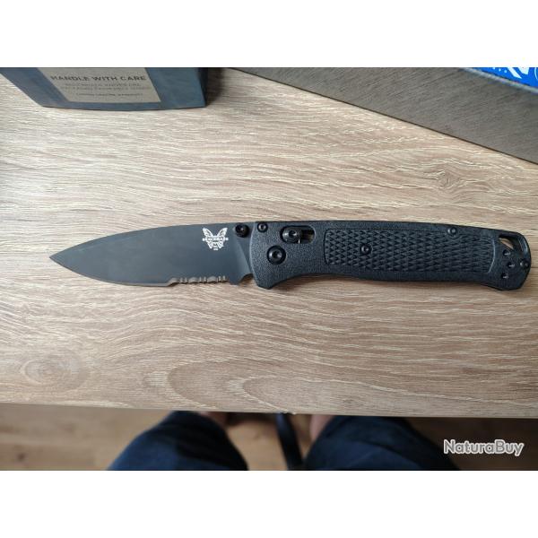Benchmade Bugout 535 SBK 2 Couteau EDC pliant comme neuf
