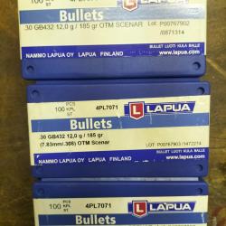 ogive lapua cal 308 185Gr OTM SCENAR