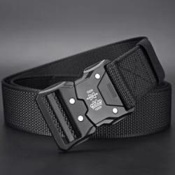 Ceinture Tactique noire, solide 125 cm
