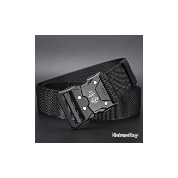 Ceinture Tactique noire, solide 125 cm