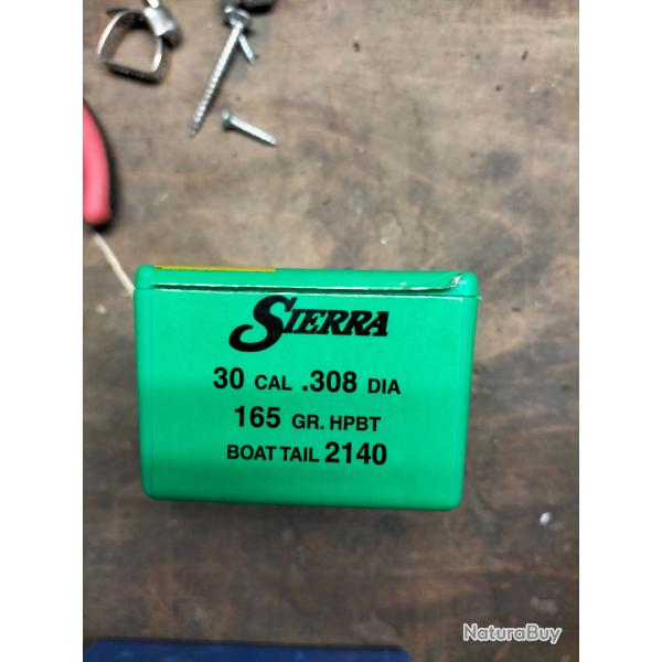 Ogive Sierra cal 30 165Gr HPBT Ref. 2140