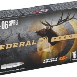 Cartouches FEDERAL calibre 30-06 165gr TROPHY BONDED TIP x20