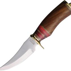 Couteau Fixe Marbles Hunting Knife Lame Acier Inox Manche Bois Housse Cuir MR573