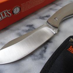 Couteau Fixe Marbles Fixed Blade Micarta Lame Acier Inox Manche Micarta Housse Nylon MR599