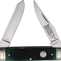 Couteau Pliant Marbles Two Blade Jack Lame Acier Inox Manche Os MR631