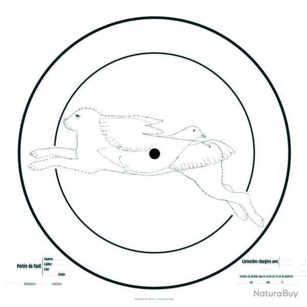 Cible Court Imprimeur D'essai pour Fusil 90x90