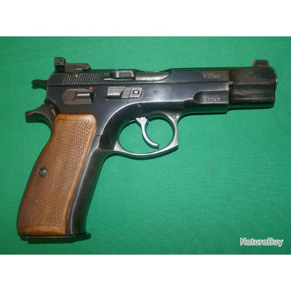 Pistolet CZ 85 en 9x19mm Plaquettes bois