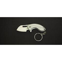 Couteau pliant JKR0856 - Porte-cl&eacute;s - Manche finition satin&eacute;e - Lame inox 2,9 cm