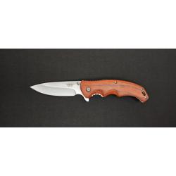 Couteau pliant JKR0903 - Manche bois rouge - Lame 3Cr13MoV 8,5 cm - Ouverture Flipper