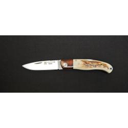 Couteau pliant Joker NC-124 - Manche bois de cerf & bois Stamina - Lame inox 6,4 cm