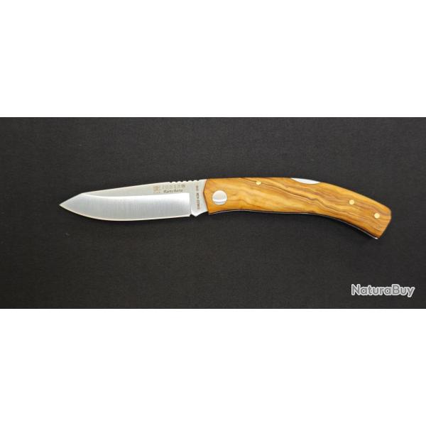Couteau Pliant Joker Ranchera NO-154 - Manche en Bois d'Olivier - Lame Sandvik 14C28Ne