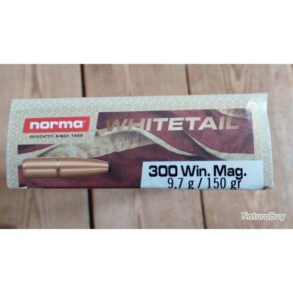 .300 win mag Norma whitetail 150gr sp -boite 20