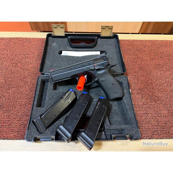 PISTOLET CZ 75 SP01 MATCH CALIBRE 9X19 - 3 CHARGEURS - MALLETTE - OCCASION