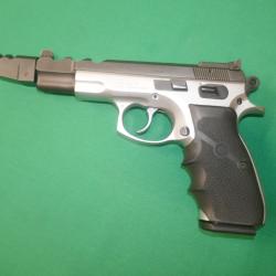 Pistolet CZ 75 B IPSC Bicolore en 9x19mm Plaquettes HOGUE
