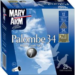 CARTOUCHE MARY ARM CAL 12/70 PALOMBE 34 GR BJ 5