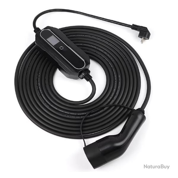 20 m�tres Type 2 chargeur c�ble Long16A-6A EV c�ble de charge Type 1 Portable
