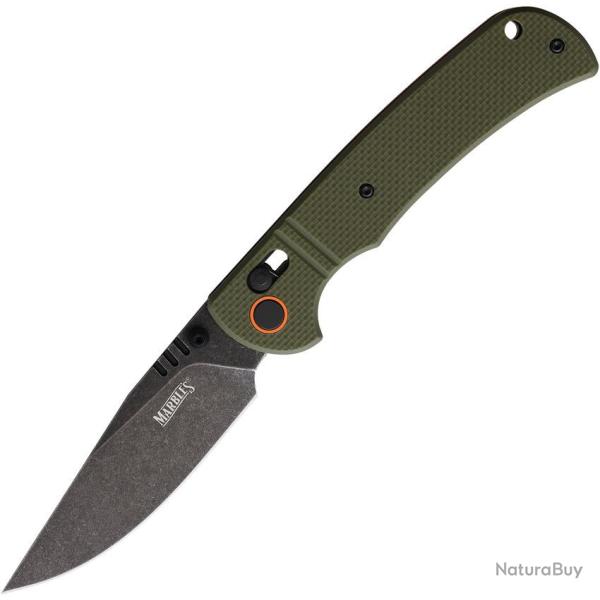 Couteau Pliant Marbles Slide Lock Green G10 Lame Acier Inox Manche G10 MR694