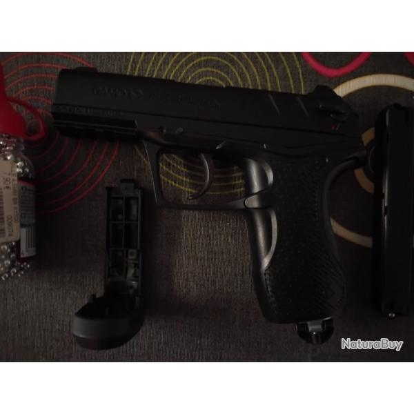 pistolet gaz Gamo C-15 avec pochette - 3 barillets - billes - holster ... voir photos
