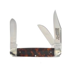 Couteau Marbles Cattleman Folder 3 Lames Lame Acier Inox Manche &Eacute;caille de Tortue ABS MR696