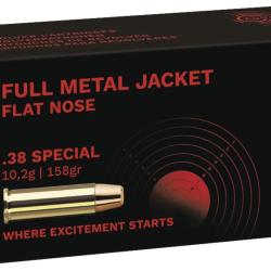Cartouches Geco Cal.38SP FMJ 158 Grs Vollmantel