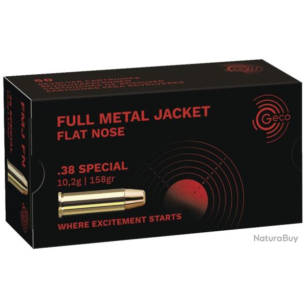 Cartouches Geco Cal.38SP FMJ 158 Grs Vollmantel