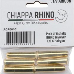 PACK DE 6 DOUILLES 4,5MM BBS POUR RHINO CO2
