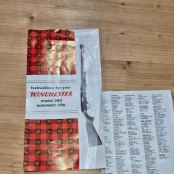 Notice utilisation winchester 290 avec livret Winchester