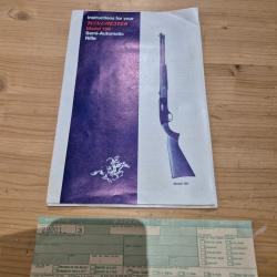 Notice utilisation pour carabine WINCHESTER 190
