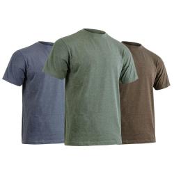 Pack de 3 T-shirts Lincoln Vert Bleu Marron de S &agrave; 3XL XL