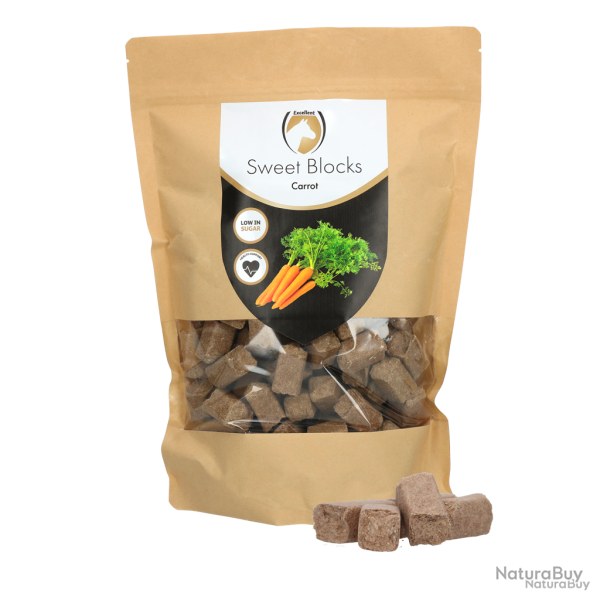 Excellent Horse Sweet Blocks Carrot - Ref 52001-CARROT - EAN 8716759651289 - Livraison rapide