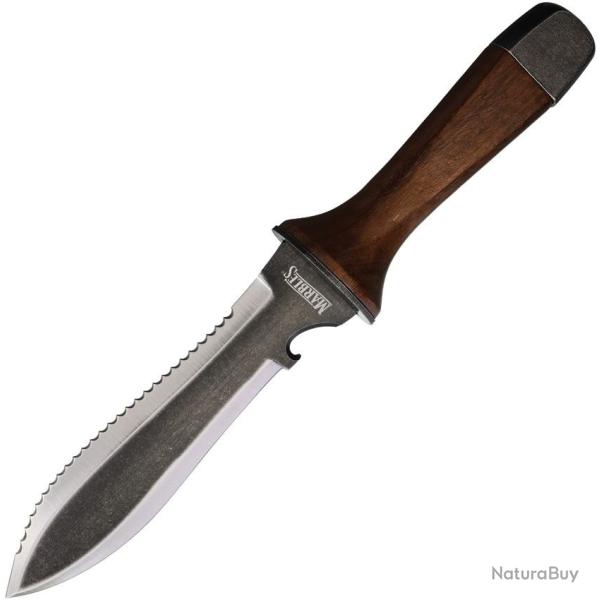 Couteau Fixe Marbles Hori Hori Knife Lame Acier Inox Manche Bois Housse Toile MR827