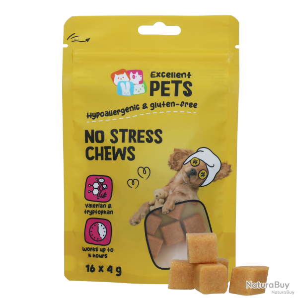 Excellent Pets No Stress Soft Chews - Ref EXCE5010F - EAN 8716759655676 - Livraison rapide