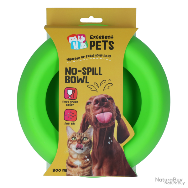 Excellent Pets No-Spill Bowl 800ml - Ref EXCE7053E - EAN 8716759647701 - Livraison rapide