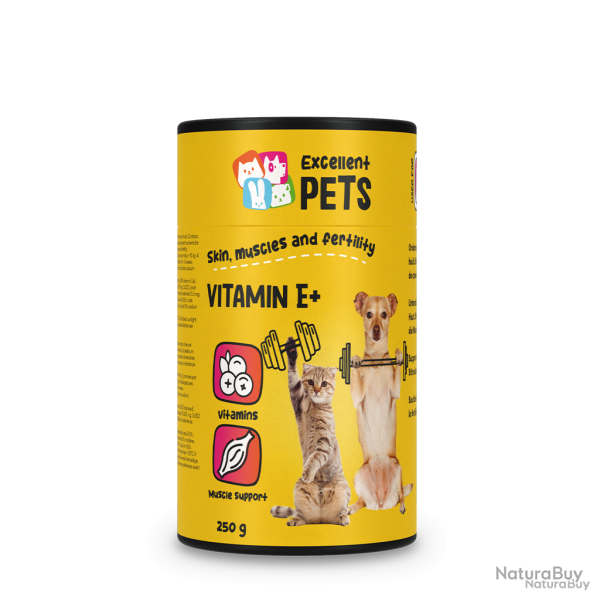 Excellent Pets Vitamin E+ - Ref HOOD00250 - EAN 8716759530201 - Livraison rapide