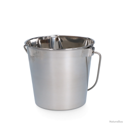 Stainless steel Bucket with flat side - Ref EMME00014B - EAN 8716759631113 - Unbranded