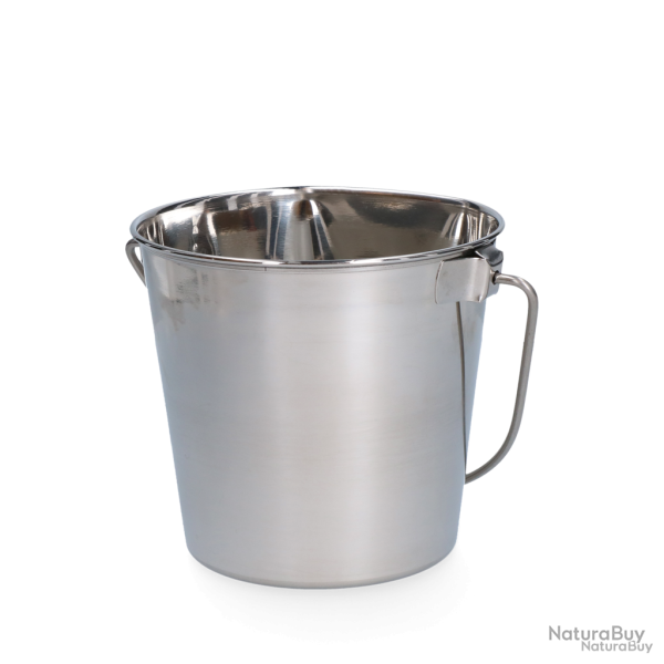 Stainless steel Bucket with flat side - Ref EMME00014B - EAN 8716759631113 - Unbranded