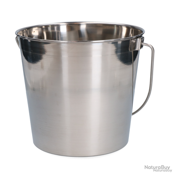 Stainless steel Bucket with flat side - Ref EMME00014H - EAN 8716759631144 - Unbranded
