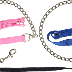 Lead rope with chain black 250 cm - Ref GELE0001 - EAN 4018653321478 - Unbranded