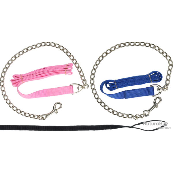 Lead rope with chain black 250 cm - Ref GELE0001 - EAN 4018653321478 - Unbranded