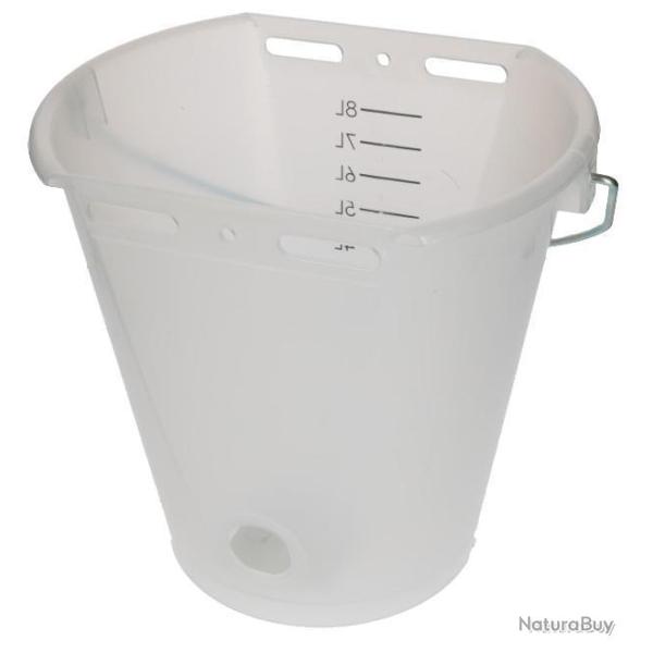 Calf bucket white transparent 2-sided flat - Ref KALF0012K - EAN 4018653142660 - Unbranded