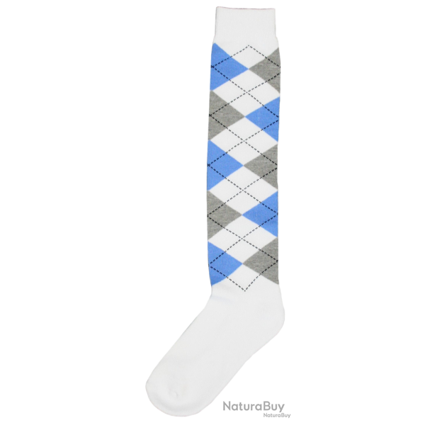 Riding sock RE white/l.blue/l.grey 43-46 - Ref KNIER006C - EAN 8716759451278 - Unbranded