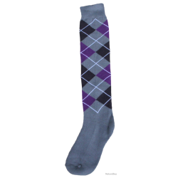 Riding sock RE grey/black/lila 43-46 - Ref KNIER012C - EAN 8716759456815 - Unbranded