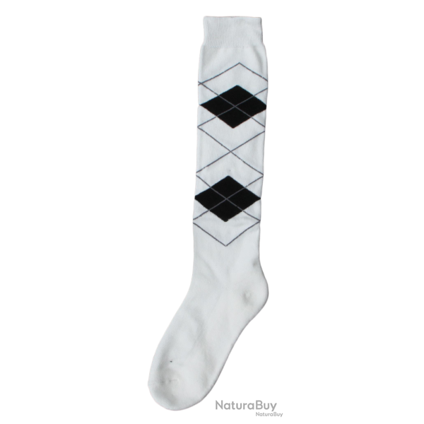 Riding sock RE b.white/black 43-46 - Ref KNIER022C - EAN 8716759501072 - Unbranded