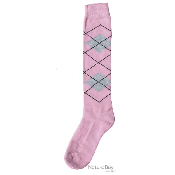 Riding sock RE l.pink/l.grey 43-46 - Ref KNIER023C - EAN 8716759501102 - Unbranded