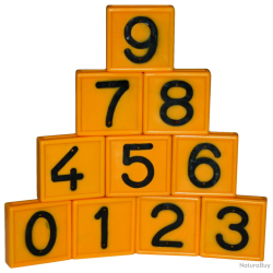 Cow belt marking number nr. 1 yellow - Ref KOER1001 - EAN 0005814005425 - Unbranded