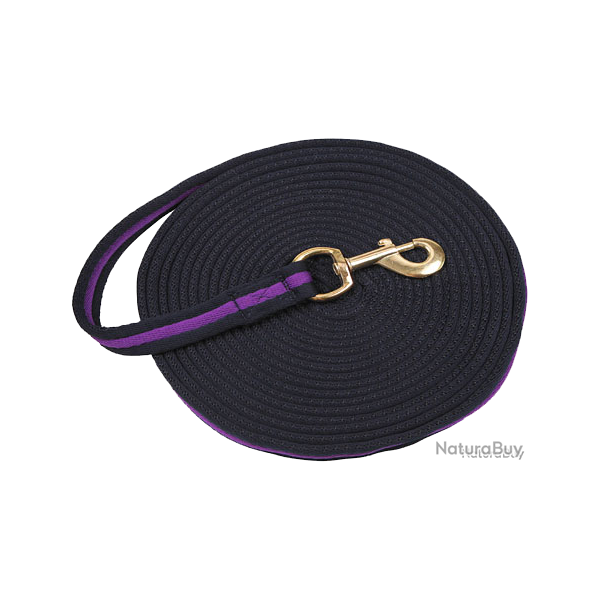 Lunge Whip soft lux black with muskuton 8 m - Ref LONG0004 - EAN 4018653003879 - Unbranded