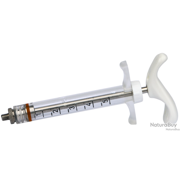 Nylon syringe 5ml threaded - Ref NYLO0013A - EAN 0005814008402 - Unbranded