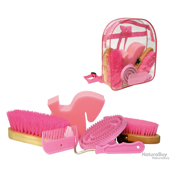 Grooming kit with 7 products in backpack pink - Ref POET0045R - EAN 4018653037966 - Unbranded