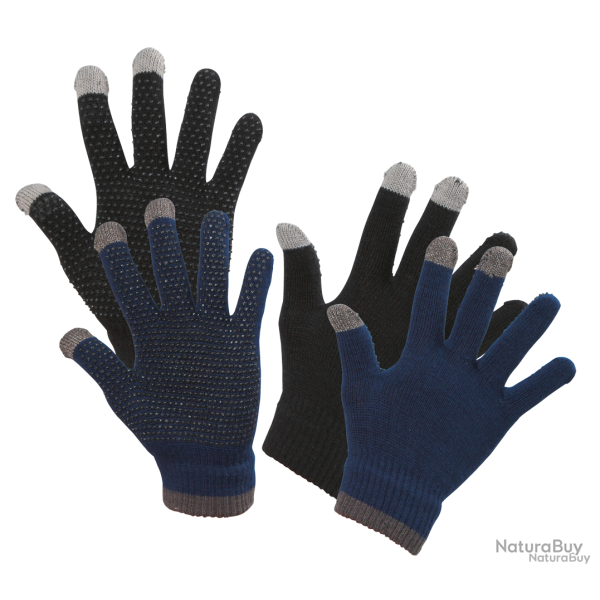 Riding glove Magic Touch Black 1size4all - Ref RIJH0005K - EAN 4018653048061 - Unbranded